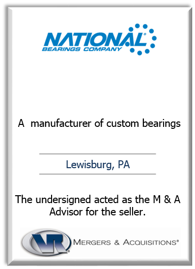 national bearing company sold
